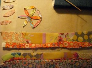 curved piecing and petals...